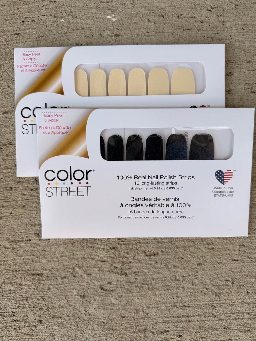 Color Street Nail Polish Strips - Blue & Cream Sets NEW SEALED